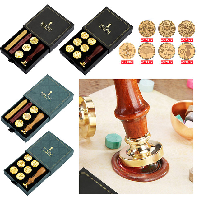 Creative Fire Paint Seal Set DIY Manual Account Exquisite Wax Stamp Kits  Gift Packaging Crafts Supplies for Glass Plastic Art